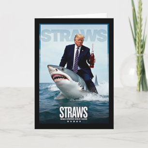 Tarjeta Diseño de meme para hacer que las pajitas vuelvan 