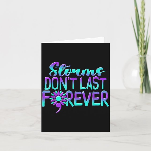 Tarjeta Diseño de Mes de Concientización Prevención Apoyo  (Anverso)