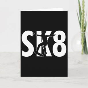 Tarjeta Diseño de monopatín Sk8 Cool trucos de monopatín S
