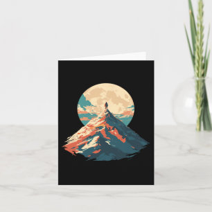Tarjeta Diseño de montaña Motivacional de escalada - Natur
