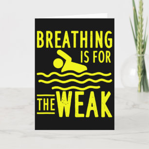 Tarjeta Diseño de natación para nadador de equipo de natac