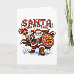 Tarjeta Diseño de Navidad Santa El Intrépido