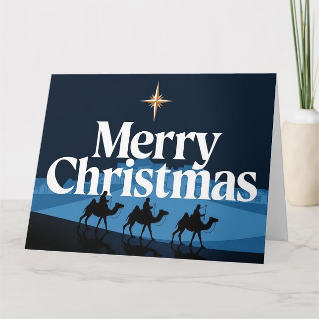 Tarjeta Diseño de Navidades elegantes - La estrella de Bel (Anverso)