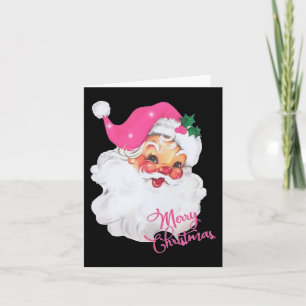 Tarjeta Diseño de Navidades rosados de divertida época San