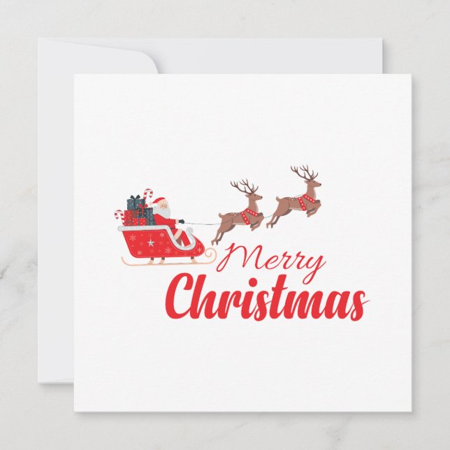 Tarjeta Diseño de navidades y renos (Anverso)