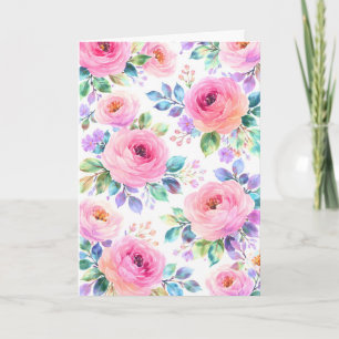 Tarjeta Diseño de nombre personalizado floral boho al aman