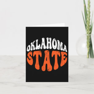 Tarjeta Diseño de Oklahoma State Tee.retro Vintage con pro