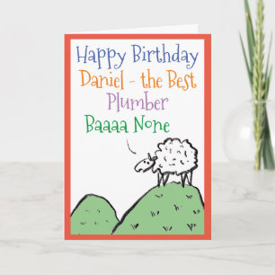 Tarjeta Diseño de oveja divertida Feliz cumpleaños a un fo