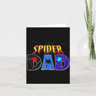 Tarjeta Diseño de papá araña Día del padre familia a juego