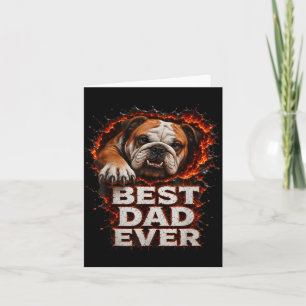 Tarjeta Diseño de papá divertido día del padre de perro de