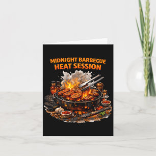 Tarjeta Diseño de parrilla de sesión de calor de barbacoa