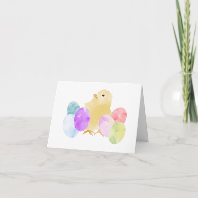 Tarjeta Diseño de Pastel Chick con Huevos EN BLANCO (Anverso)