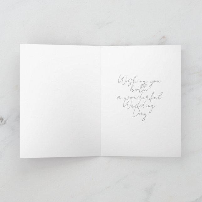 Tarjeta Diseño de pastel de boda Sr & Sra (Interior)