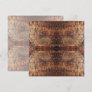 Tarjeta Diseño de Patrón de Foto en Primer Plano de Madera