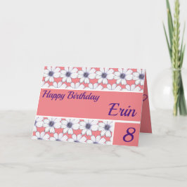 Tarjeta Diseño de patrones florales Nacimiento rosado