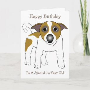 Tarjeta Diseño de perro personalizado duodécimo cumpleaños