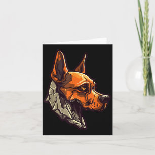 Tarjeta Diseño de perro zombie Halloween divertido