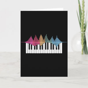 Tarjeta Diseño de piano divertido para hombres mujeres niñ