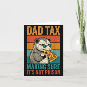 Tarjeta Diseño de pizza zarigüeya divertido padre impuesto