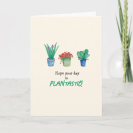 Tarjeta Diseño de plantas y suculentas en acuarela