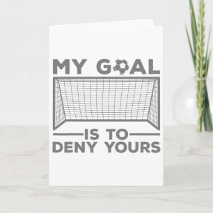 Tarjeta Diseño de portero de fútbol para hombre mujer juga