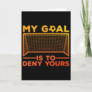 Tarjeta Diseño de portero de fútbol para hombre mujer juga