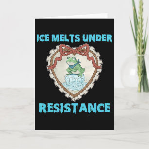 Tarjeta Diseño de rana de resistencia anti Trump que derri