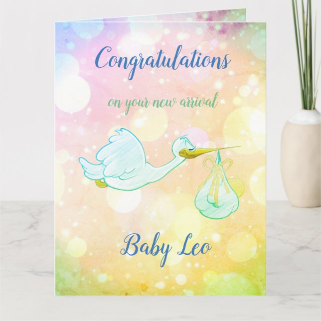 Tarjeta Diseño de recién nacido Boy (Anverso)