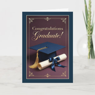 Tarjeta Diseño de saludo de hito de graduación elegante