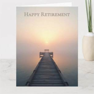 Tarjeta Diseño de saludo de jubilación pacífica