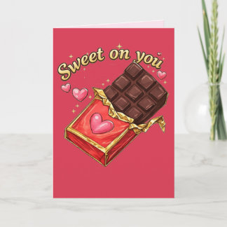 Tarjeta diseño de San Valentín inspirado en el chocolate