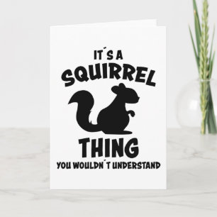 Tarjeta Diseño de silueta de cosa de ardilla