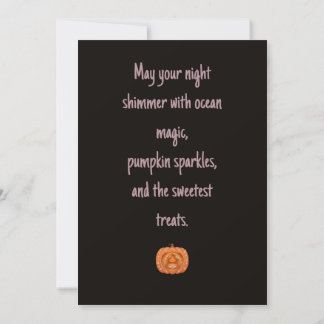 Tarjeta Diseño de Sirena Dentro de Calabaza