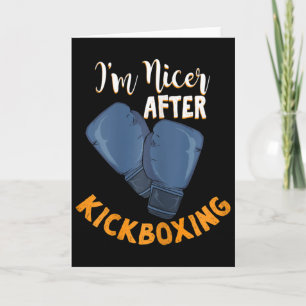 Tarjeta Diseño de Soy más amable después de kickboxing par