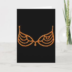 Tarjeta Diseño de sujetador naranja de Halloween para most