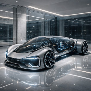 Tarjeta Diseño de Supercoche de Lujo Futurista Impreso