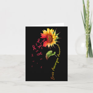 Tarjeta Diseño de superviviente de girasol de concienciaci