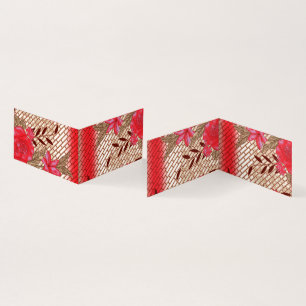 Tarjeta Diseño de tejidos intrincados con motivos florales