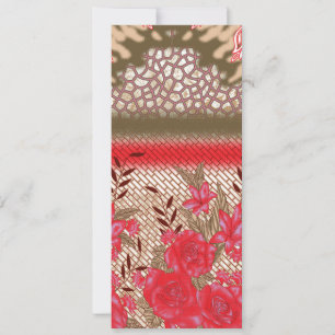 Tarjeta Diseño de tejidos intrincados con motivos florales