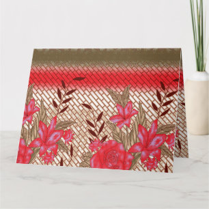 Tarjeta Diseño de tejidos intrincados con motivos florales