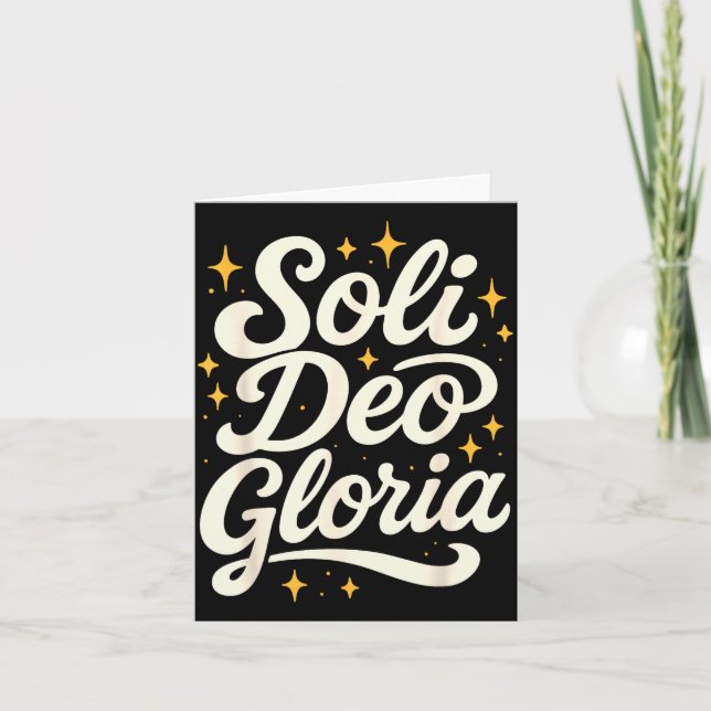 Tarjeta Diseño de Teología Cristiana Reformada Soli Deo Gl (Anverso)