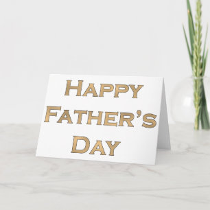 Tarjeta Diseño de texto del Día del Padre Feliz de Oro