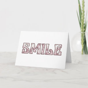 Tarjeta Diseño de tipografía positiva sonriente