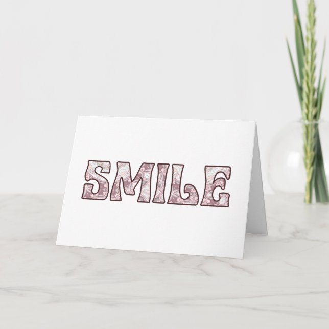 Tarjeta Diseño de tipografía positiva sonriente (Anverso)