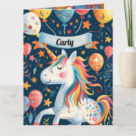 Tarjeta Diseño de unicornio para niños