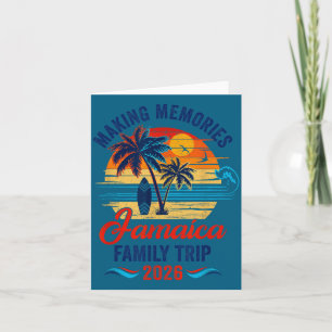 Tarjeta Diseño de vacaciones familiares en Jamaica creando