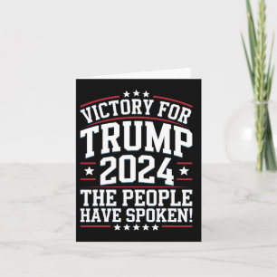 Tarjeta Diseño De Victoria Patriótico Trump 2024 Para Los