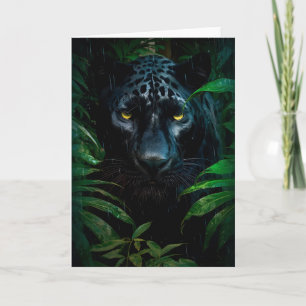 Tarjeta Diseño de vida silvestre de la jungla de la panter