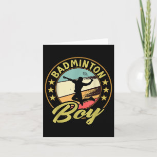 Tarjeta Diseño de Volante Vintage para Jugadores de Bádmin