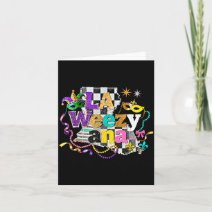 Tarjeta Diseño del Carnaval de Mardi Gras de Louisiana La